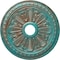 Ekena Millwork Bristol Ceiling Medallion (Canopies up to 3 7/8"), 23 1/2"OD x 3 7/8"ID x 1"P, Copper Green Patina CM23BICGS - alternate 1